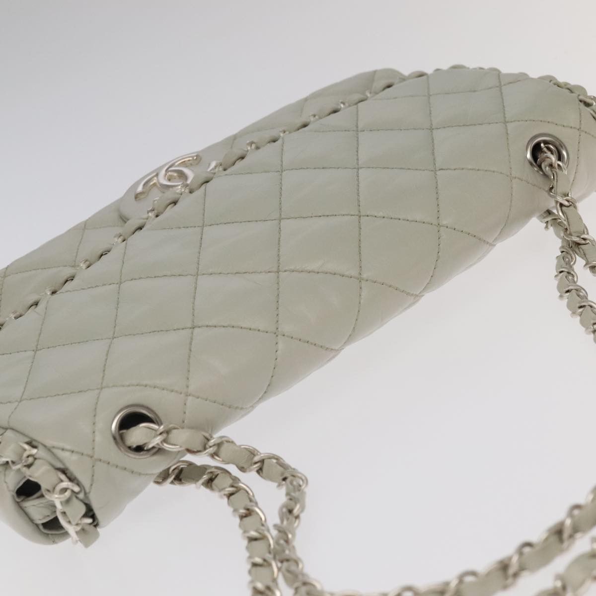Chanel Single Flap White Leather Shoulder Bag (Pre-Owned) Size ONE SIZE - 16 Thumbnail
