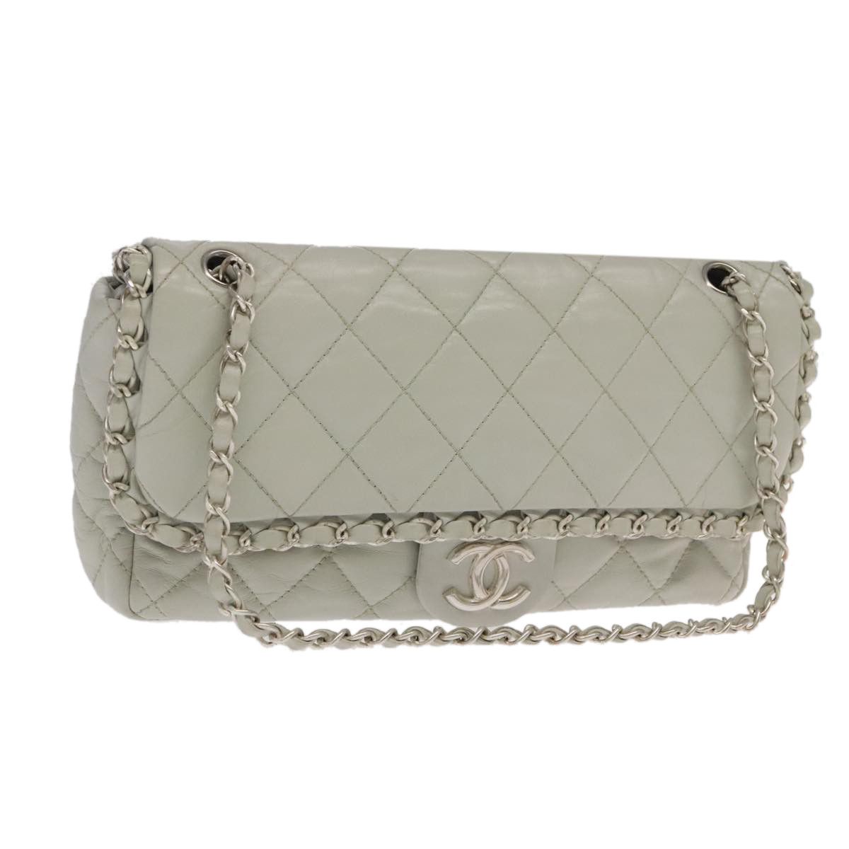 Chanel Single Flap White Leather Shoulder Bag (Pre-Owned) Size ONE SIZE - 17 Thumbnail
