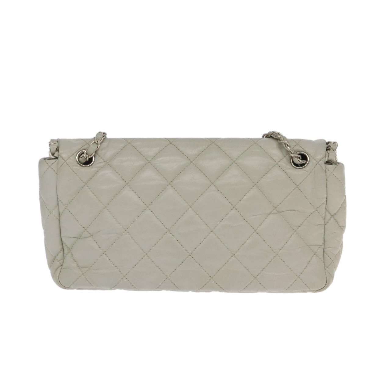 Chanel Single Flap White Leather Shoulder Bag (Pre-Owned) Size ONE SIZE - 2 Thumbnail