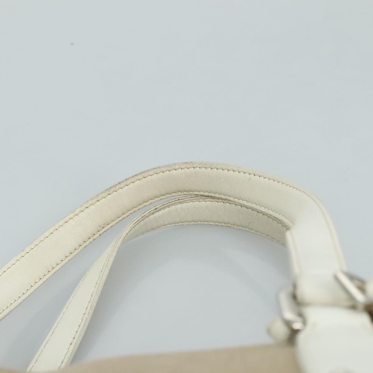 Prada Logo Jacquard Beige Canvas Handbag (Pre-Owned) Size ONE SIZE - 6 Thumbnail
