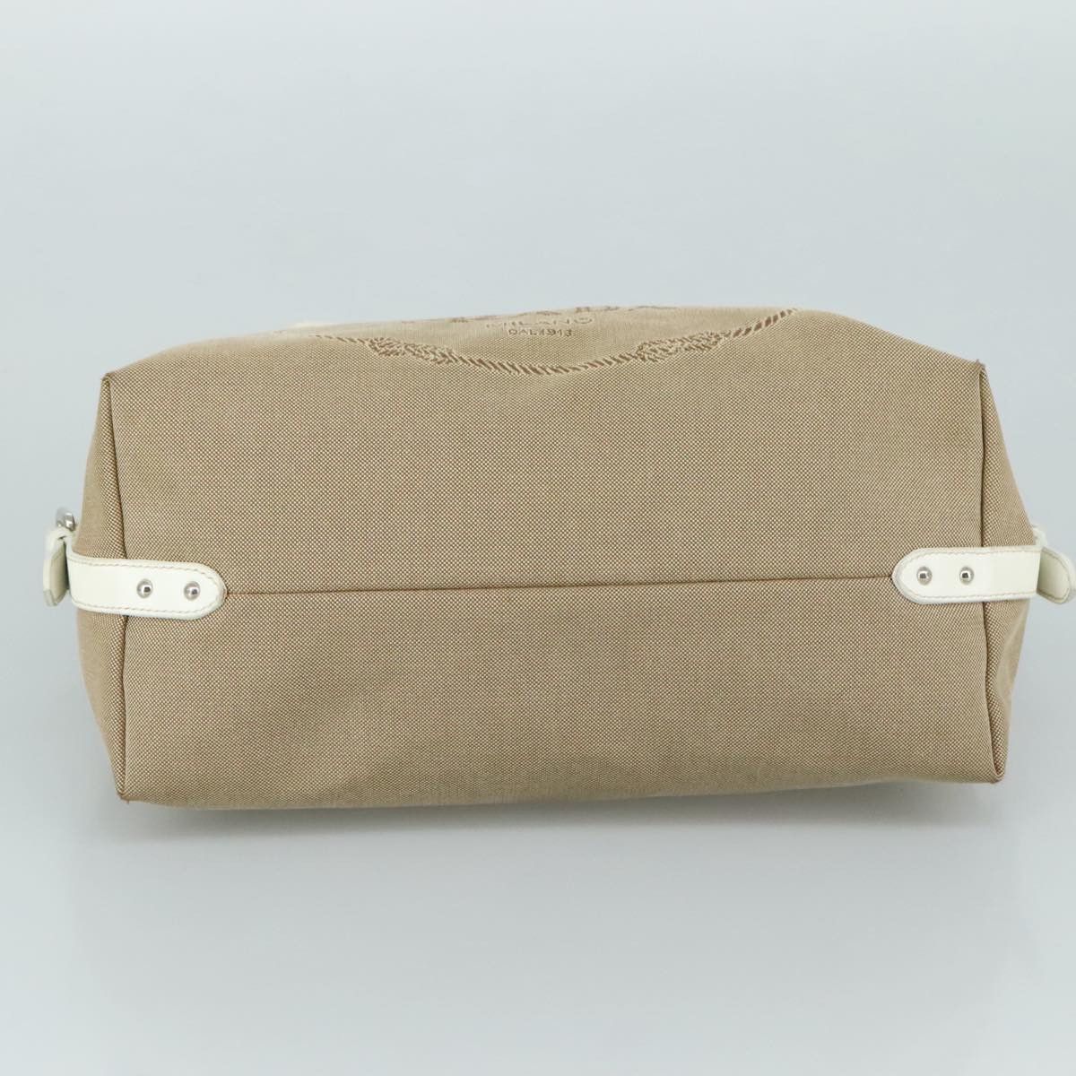 Prada Logo Jacquard Beige Canvas Handbag (Pre-Owned) Size ONE SIZE - 19 Thumbnail