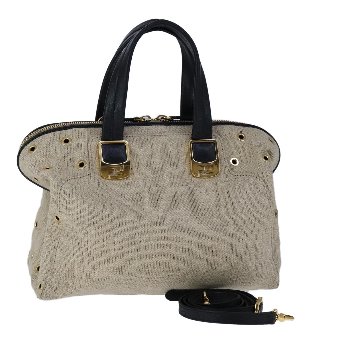 Fendi Chameleon Beige Canvas Handbag (Pre-Owned) Size ONE SIZE - 16 Thumbnail
