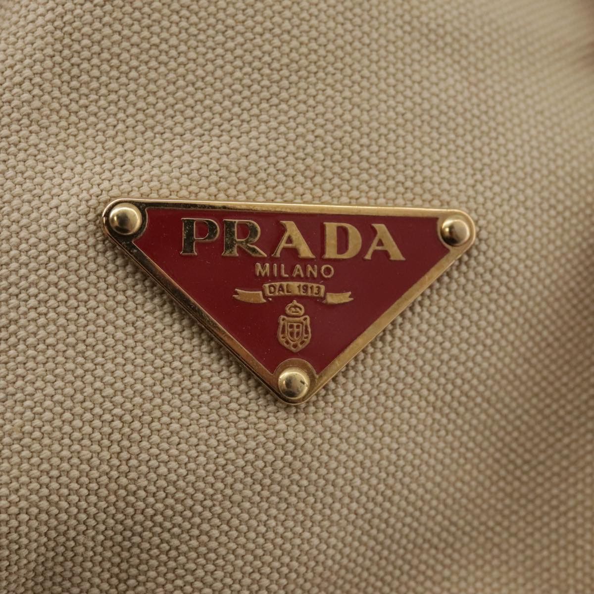 Prada Beige Canvas Tote Bag (Pre-Owned) Size ONE SIZE - 19 Thumbnail