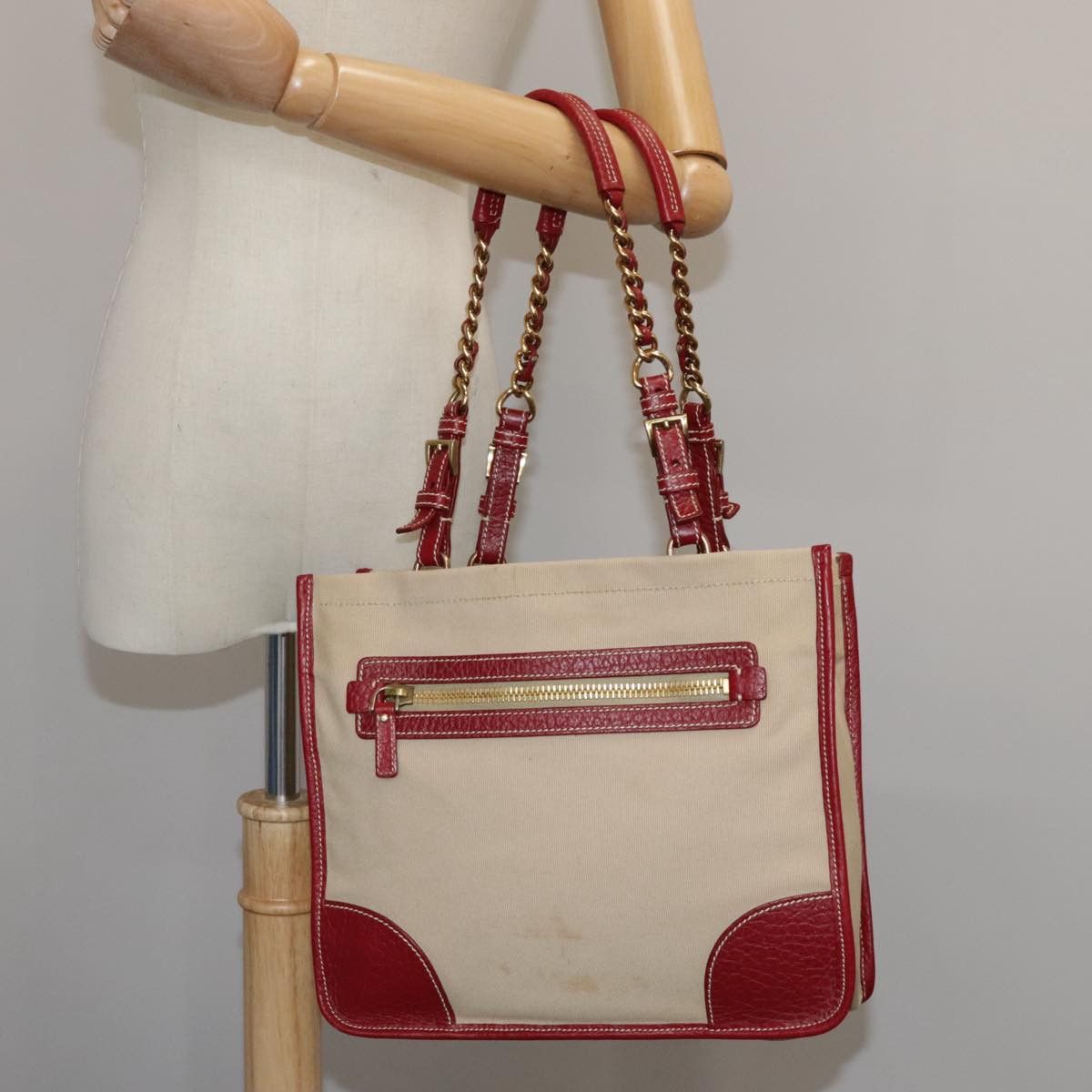 Prada Beige Canvas Tote Bag (Pre-Owned) Size ONE SIZE - 15 Thumbnail