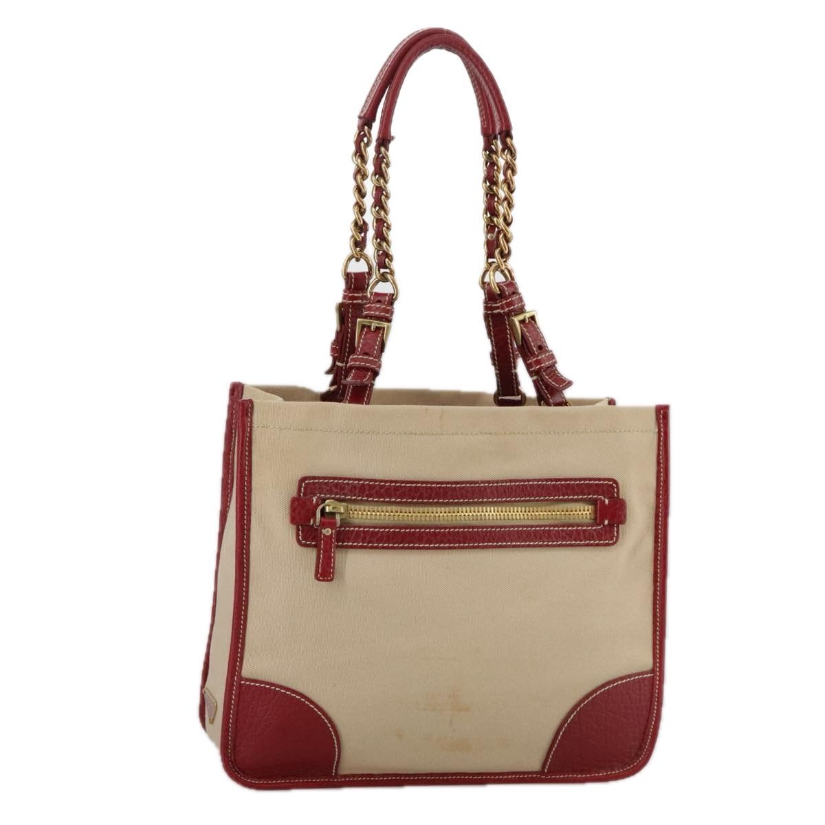 Prada Beige Canvas Tote Bag (Pre-Owned) Size ONE SIZE - 17 Thumbnail