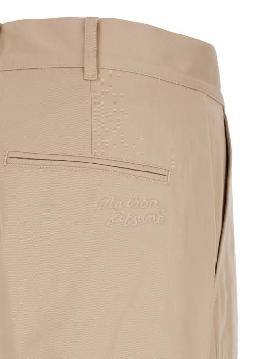 Maison Kitsune MAISON KITSUNE Men Straight Pants MM01120WW0078P218 Beige Size US 44 / EU 60 - 4 Thumbnail