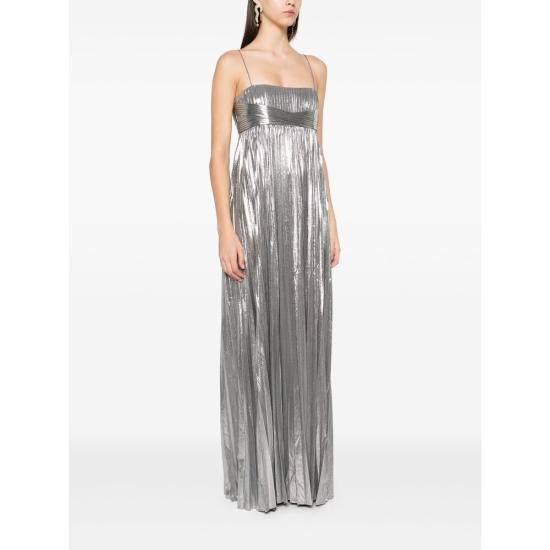 Retrofete RETROFETE Women Dresses 9674 ZINNIA ALUMI SILVER Size L / US 10 / IT 46 - 2 Thumbnail