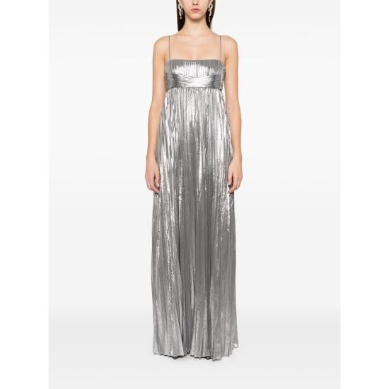 Retrofete RETROFETE Women Dresses 9674 ZINNIA ALUMI SILVER Size L / US 10 / IT 46 - 5 Thumbnail