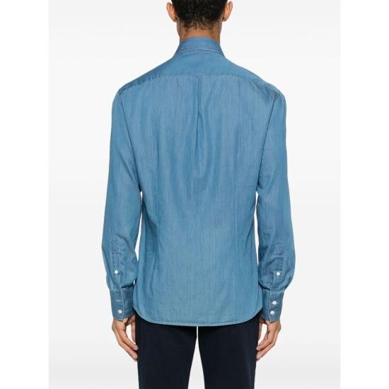 Brunello Cucinelli BRUNELLO CUCINELLI Men Long Tops MR6831718 C001 BLUE Size US L / EU 52-54 / 3 - 4 Thumbnail