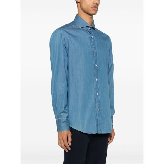 Brunello Cucinelli BRUNELLO CUCINELLI Men Long Tops MR6831718 C001 BLUE Size US L / EU 52-54 / 3 - 3 Thumbnail