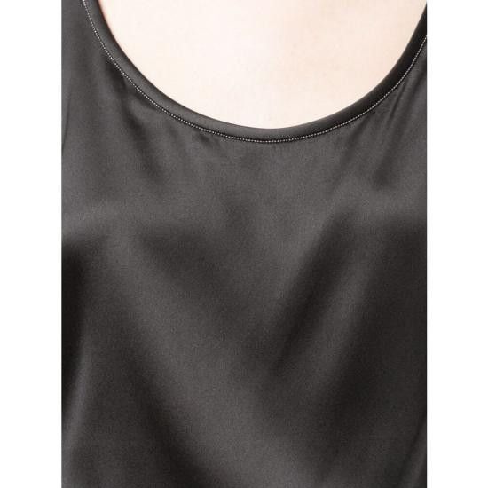 Brunello Cucinelli BRUNELLO CUCINELLI Women Blouses M0C59DE330 C101 BLACK Size L / US 10 / IT 46 - 5 Thumbnail