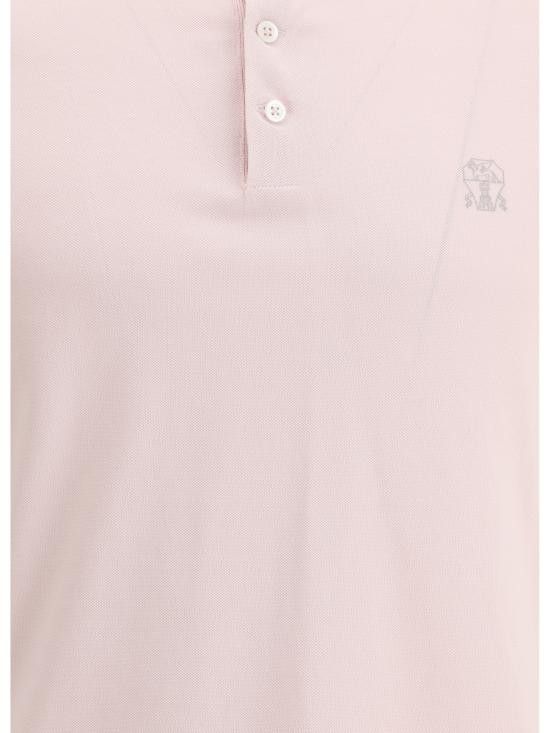 Brunello Cucinelli BRUNELLO CUCINELLI Men Polo Shirts ME8548788 CIZ64 PINK Size US XXL / EU 58 / 5 - 3 Thumbnail