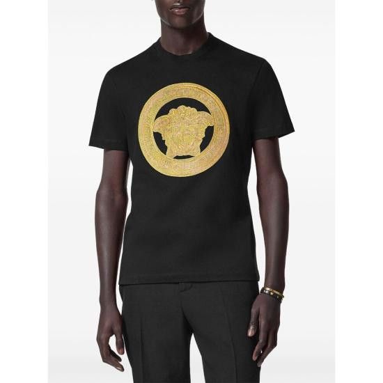 Versace VERSACE Men T-Shirts 1A13438 1013944 1B000 BLACK Size US M / EU 48-50 / 2 - 2 Thumbnail