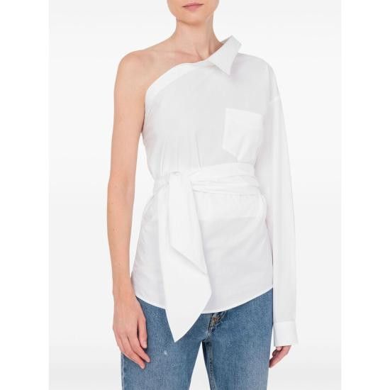 Moschino MOSCHINO Women Shirts 0531 J0211 2001 WHITE Size S / US 4 / IT 40 - 2 Thumbnail