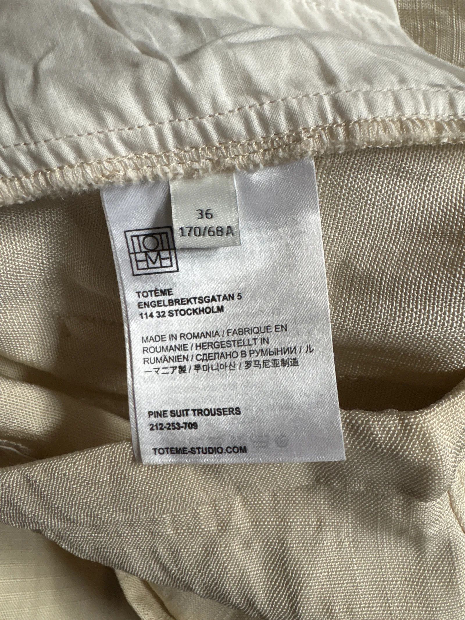 Toteme Toteme Pine Suit Trousers Pants Size 26" / US 2 / IT 38 - 4 Thumbnail