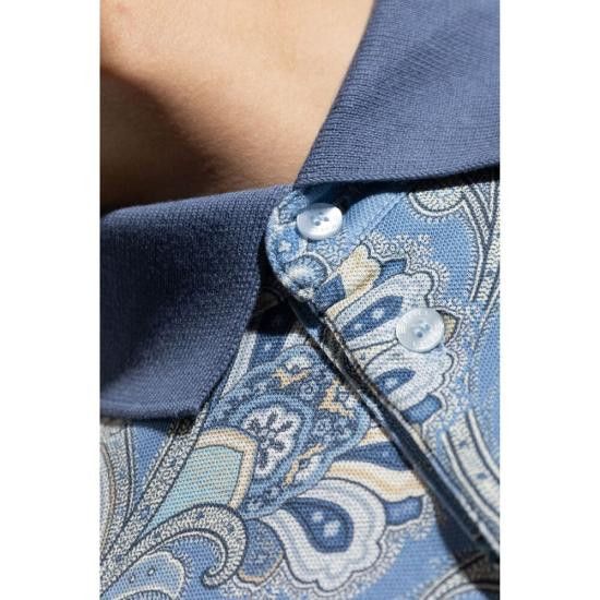 Etro ETRO Men Polo Shirts AK570 MRMD0004 X0800 BLUE Size US XL / EU 56 / 4 - 5 Thumbnail
