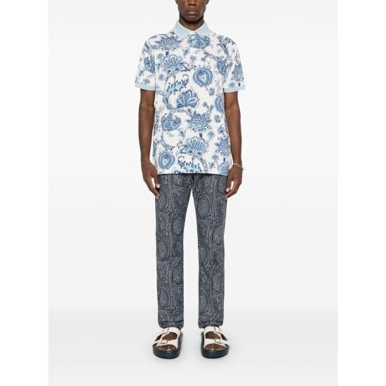 Etro ETRO Men Polo Shirts AK569 MRMD0004 X0800 BLUE Size US M / EU 48-50 / 2 - 4 Thumbnail