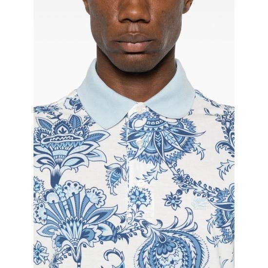Etro ETRO Men Polo Shirts AK569 MRMD0004 X0800 BLUE Size US M / EU 48-50 / 2 - 2 Thumbnail
