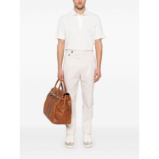 Brunello Cucinelli BRUNELLO CUCINELLI Men Polo Shirts ME8543936 C7220 WHITE Size US XXL / EU 58 / 5 - 3 Thumbnail