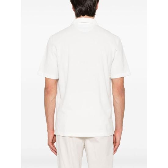 Brunello Cucinelli BRUNELLO CUCINELLI Men Polo Shirts ME8543936 C7220 WHITE Size US XXL / EU 58 / 5 - 2 Thumbnail