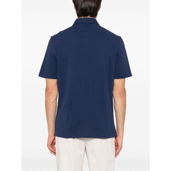 Brunello Cucinelli BRUNELLO CUCINELLI Men Polo Shirts ME8543936 C2443 BLUE Size US L / EU 52-54 / 3 - 3 Thumbnail
