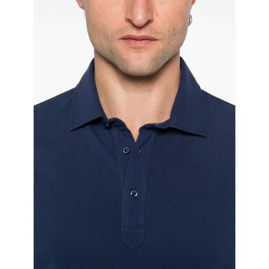 Brunello Cucinelli BRUNELLO CUCINELLI Men Polo Shirts ME8543936 C2443 BLUE Size US L / EU 52-54 / 3 - 4 Thumbnail