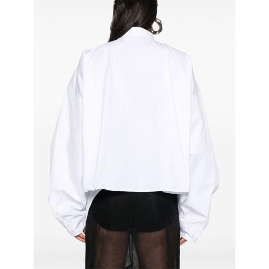 Balenciaga BALENCIAGA Women Shirts 790945 TQM05 9000 WHITE Size XS / US 0-2 / IT 36-38 - 5 Thumbnail