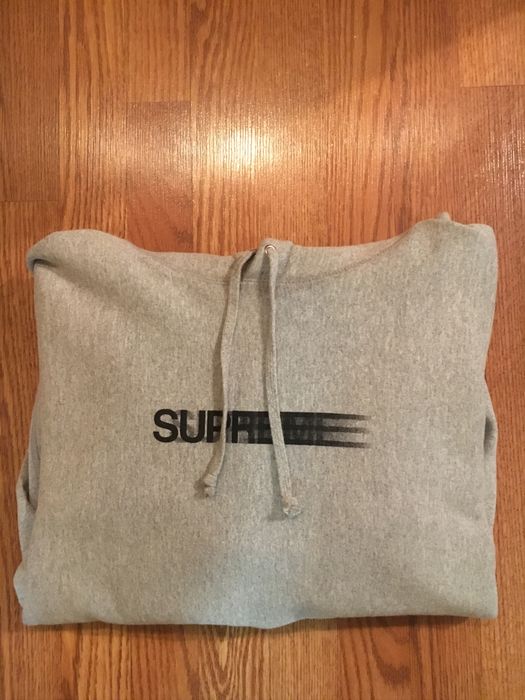 Supreme Motion logo hoodie grey Grailed