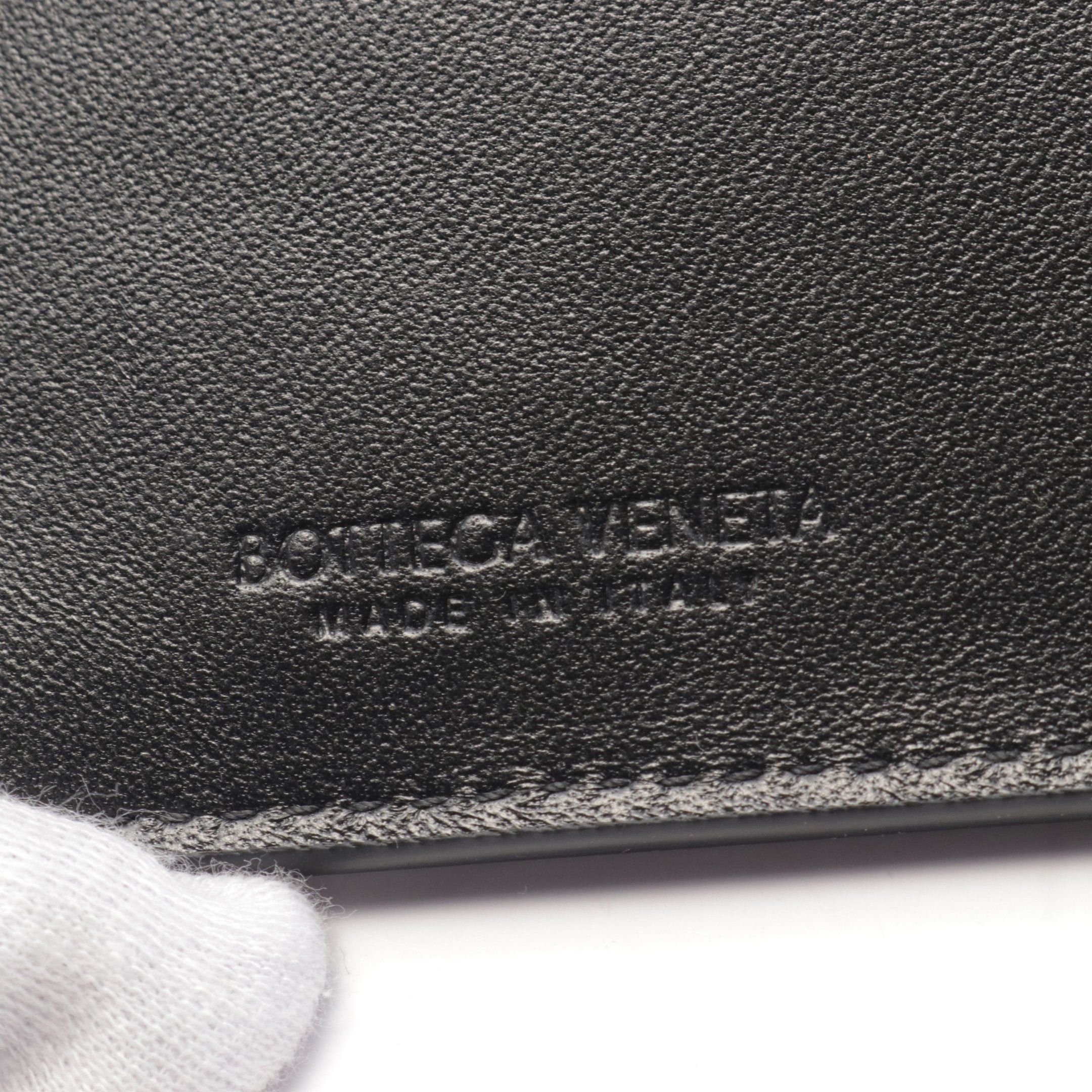 Bottega Veneta Cassette Card Case Coin Purse Leather Black