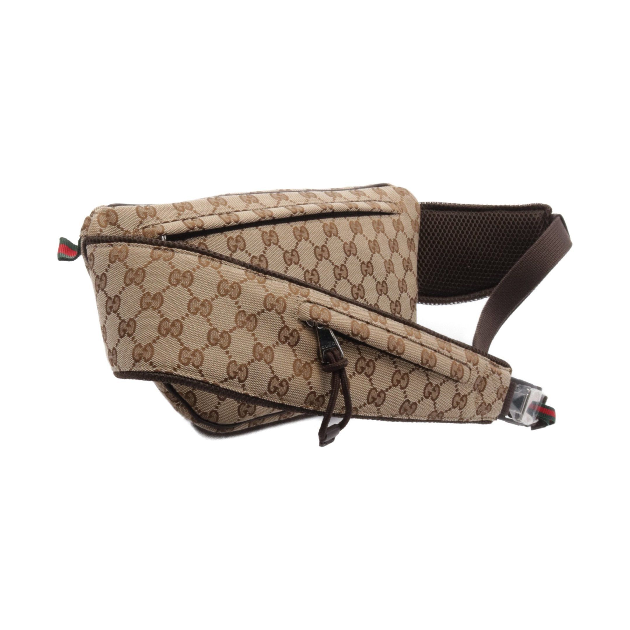 Gucci Gucci Gg Canvas Small Belt Bag Waist Body Beige Brown Size ONE SIZE - 2 Thumbnail