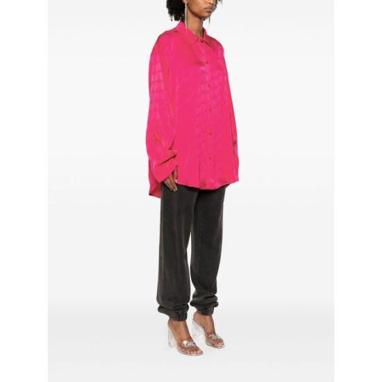 Balenciaga BALENCIAGA Women Shirts 681631 TMO68 5510 PINK Size XS / US 0-2 / IT 36-38 - 3 Thumbnail