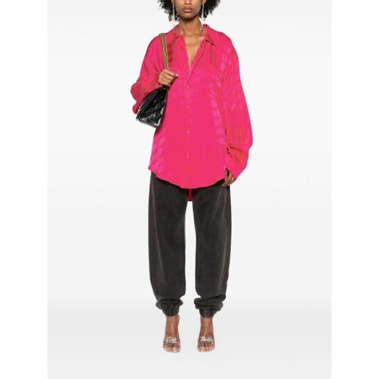 Balenciaga BALENCIAGA Women Shirts 681631 TMO68 5510 PINK Size XS / US 0-2 / IT 36-38 - 2 Thumbnail