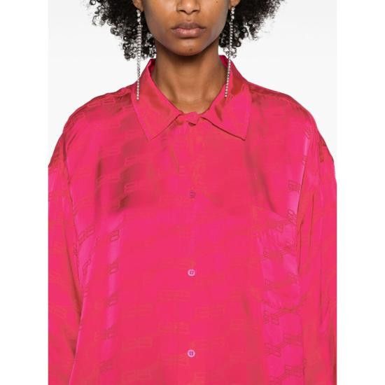Balenciaga BALENCIAGA Women Shirts 681631 TMO68 5510 PINK Size S / US 4 / IT 40 - 4 Thumbnail