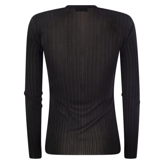Elisabetta Franchi ELISABETTA FRANCHI Women Sweater MK16S47E2 BLACK Size M / US 6-8 / IT 42-44 - 2 Thumbnail