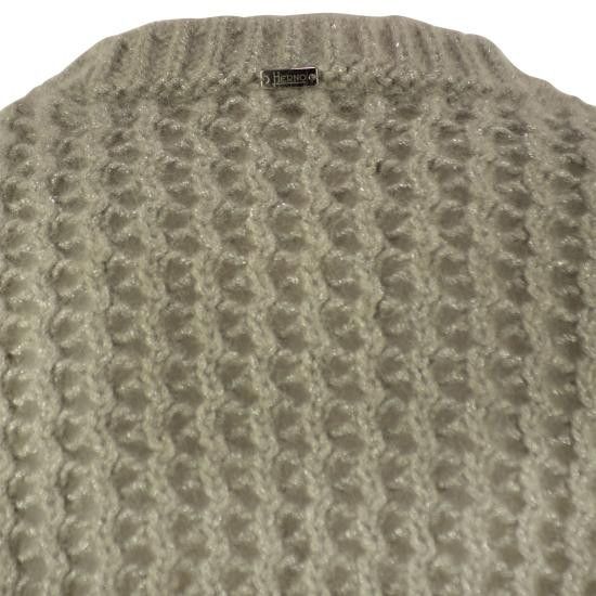 Herno HERNO Women Sweater MG00020DR BEIGE Size M / US 6-8 / IT 42-44 - 4 Thumbnail