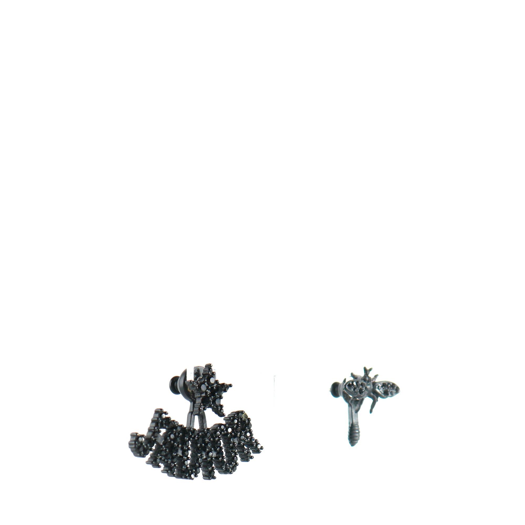 Dior DIOR - J'Adior earrings in black rhinestones Size ONE SIZE - 2 Thumbnail