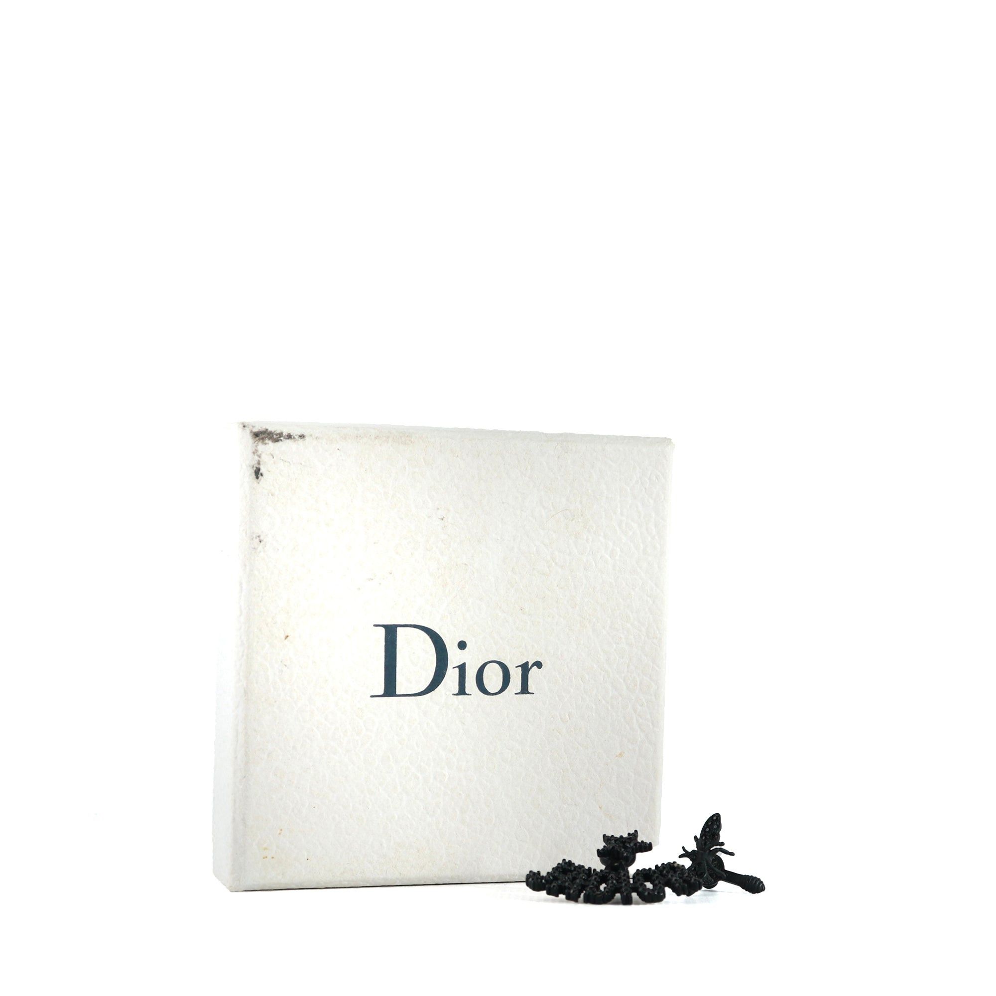 Dior DIOR - J'Adior earrings in black rhinestones Size ONE SIZE - 6 Thumbnail