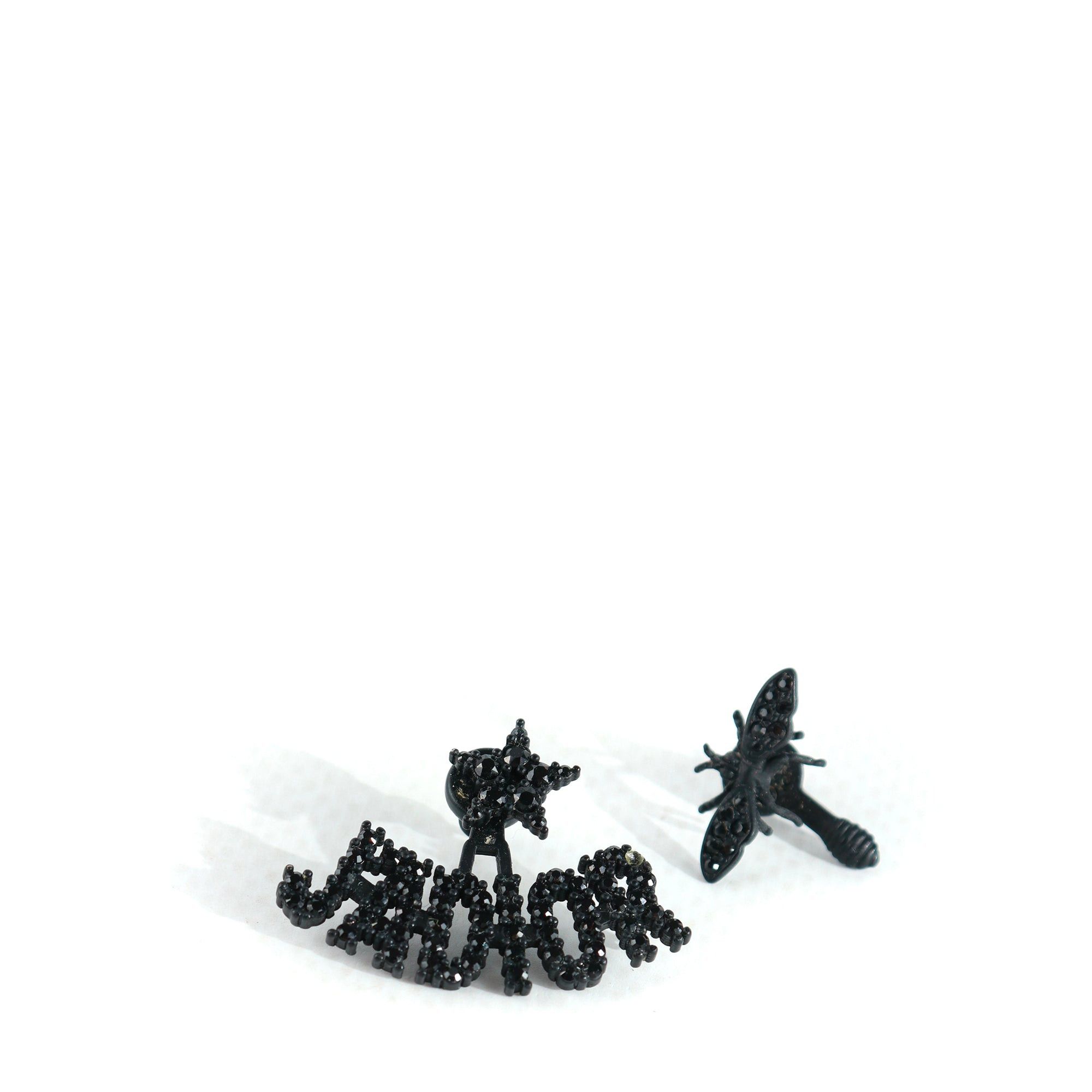 Dior DIOR - J'Adior earrings in black rhinestones Size ONE SIZE - 4 Thumbnail