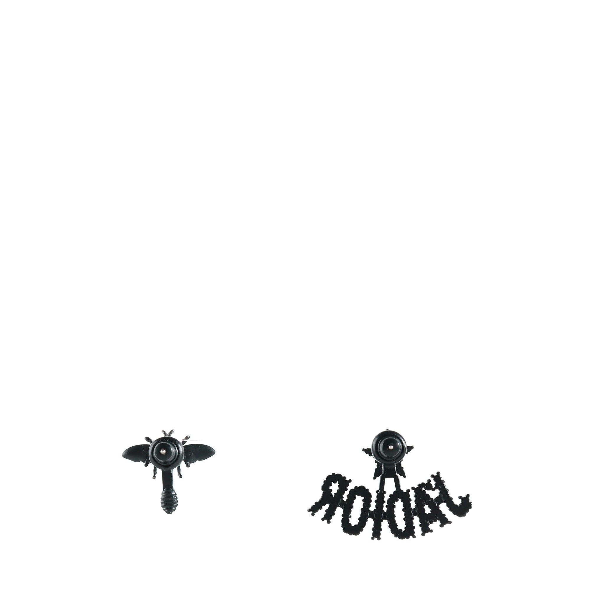 Dior DIOR - J'Adior earrings in black rhinestones Size ONE SIZE - 3 Thumbnail