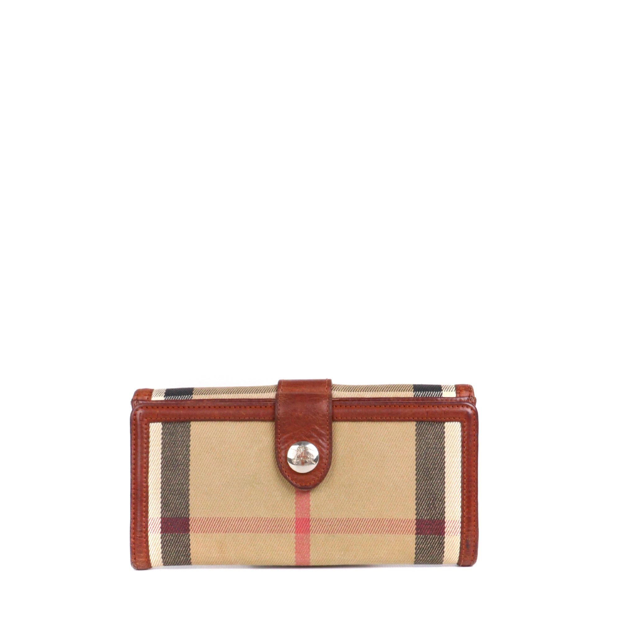 Burberry BURBERRY - Burberry Continental wallet in check pattern canvas Size ONE SIZE - 3 Thumbnail