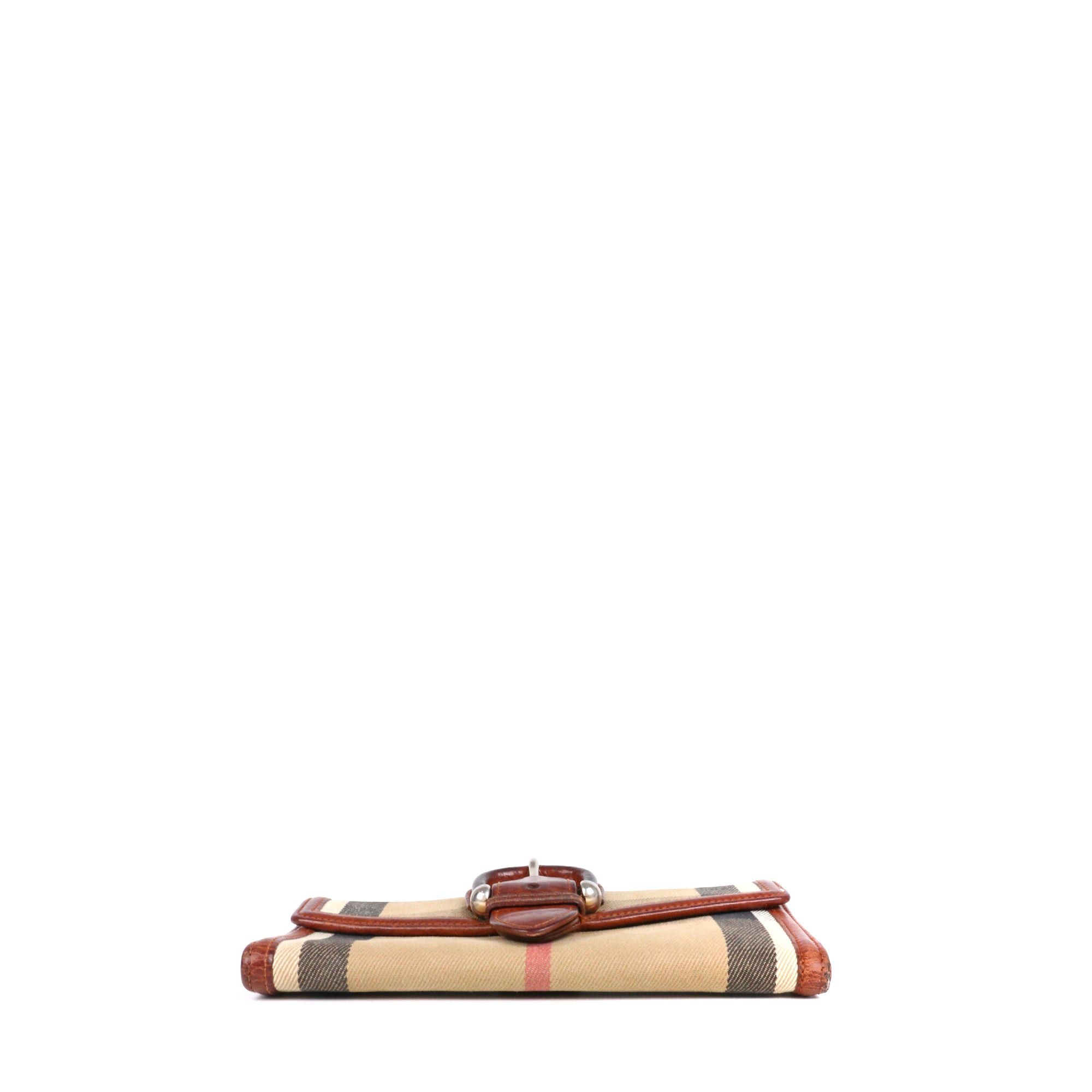 Burberry BURBERRY - Burberry Continental wallet in check pattern canvas Size ONE SIZE - 4 Thumbnail