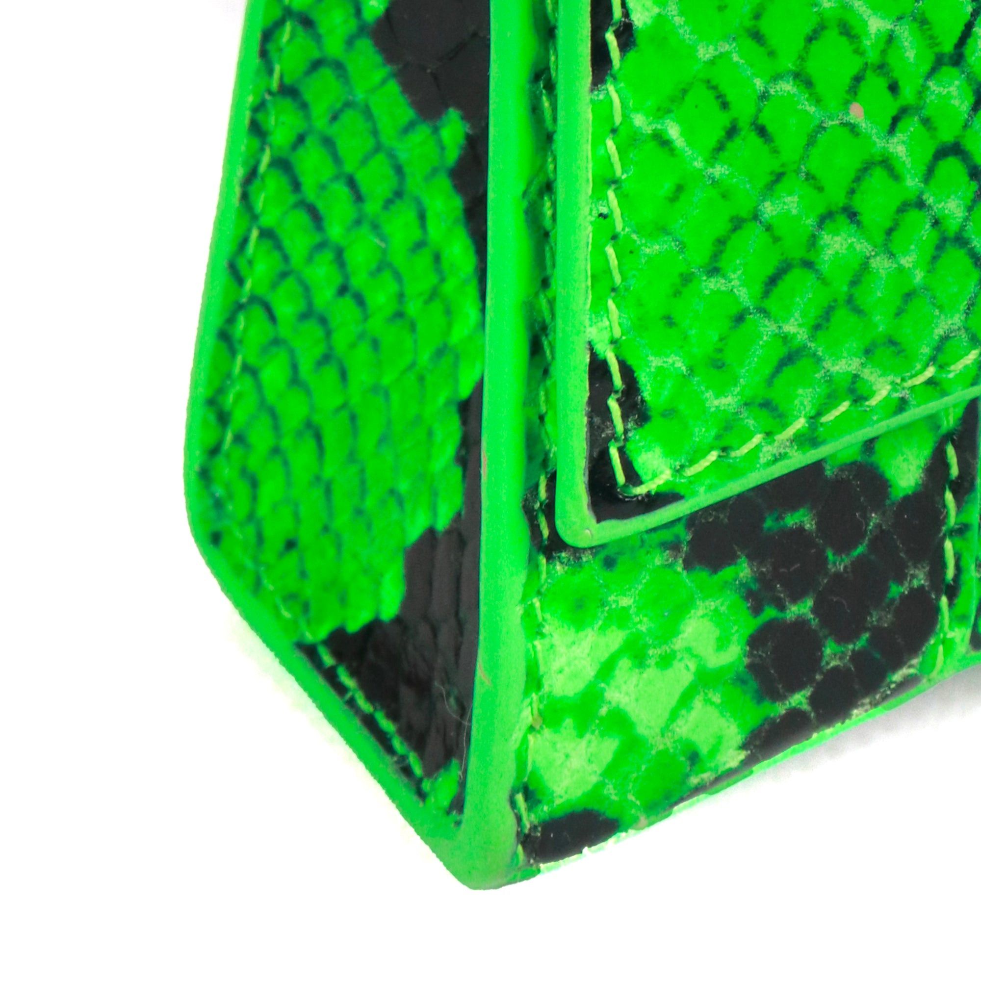 Balenciaga BALENCIAGA - Hourglass Mini Balenciaga shoulder bag in green python pattern leather Size ONE SIZE - 6 Thumbnail