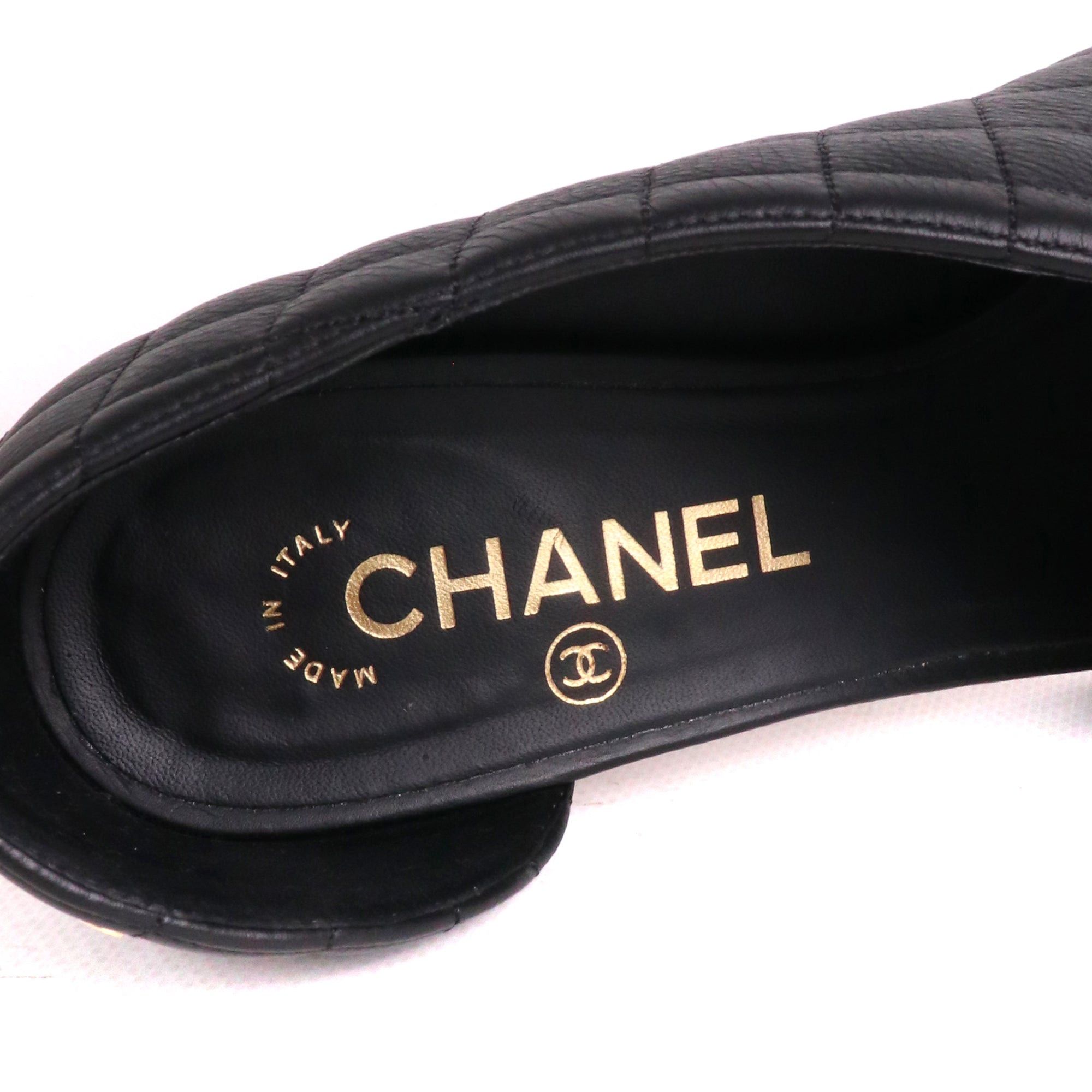 Chanel CHANEL - Chanel pumps in black quilted leather (T39) Size US 8 / IT 38 - 5 Thumbnail