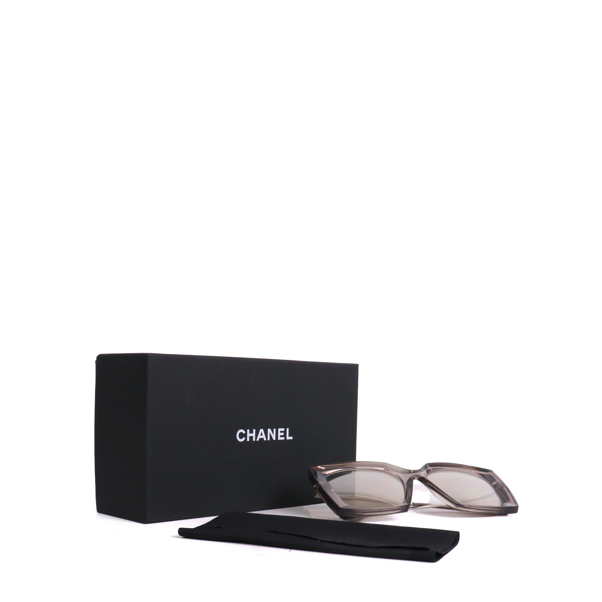 Chanel CHANEL - Chanel Clear Plastic Sunglasses Size ONE SIZE - 5 Thumbnail