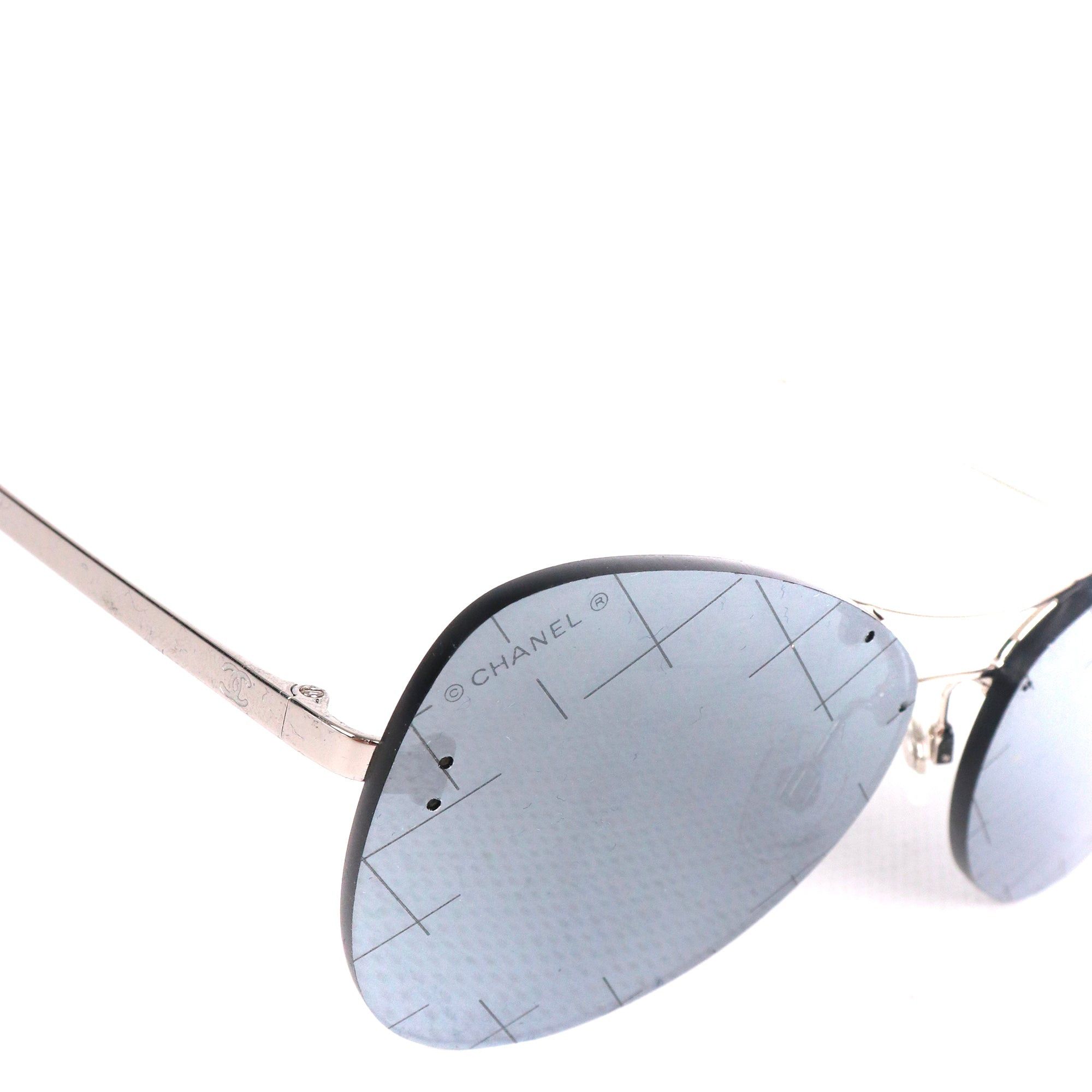Chanel CHANEL - Chanel Aviator sunglasses in silver metal Size ONE SIZE - 3 Thumbnail