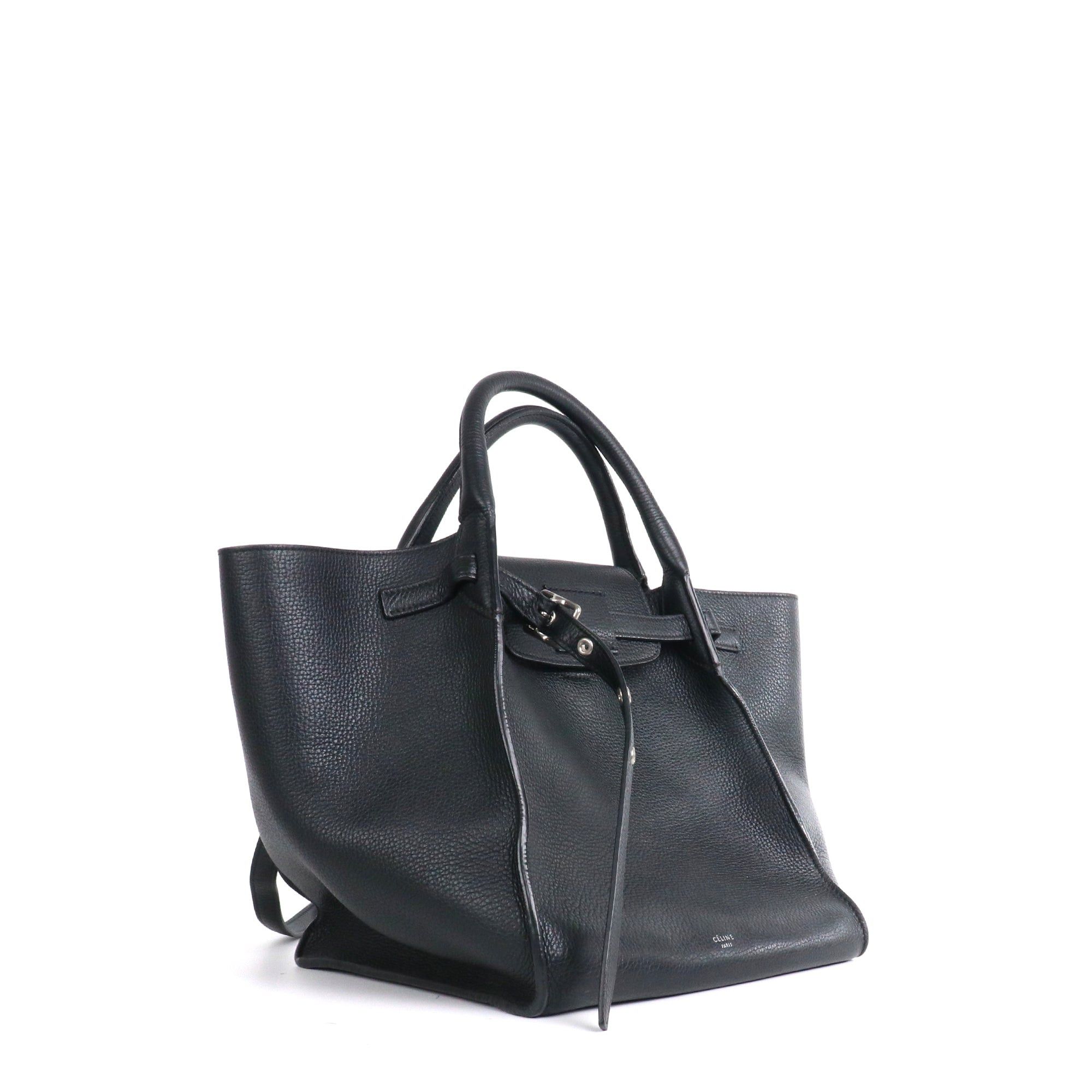 Celine CELINE - Céline Big Bag handbag in black grained leather Size ONE SIZE - 2 Thumbnail