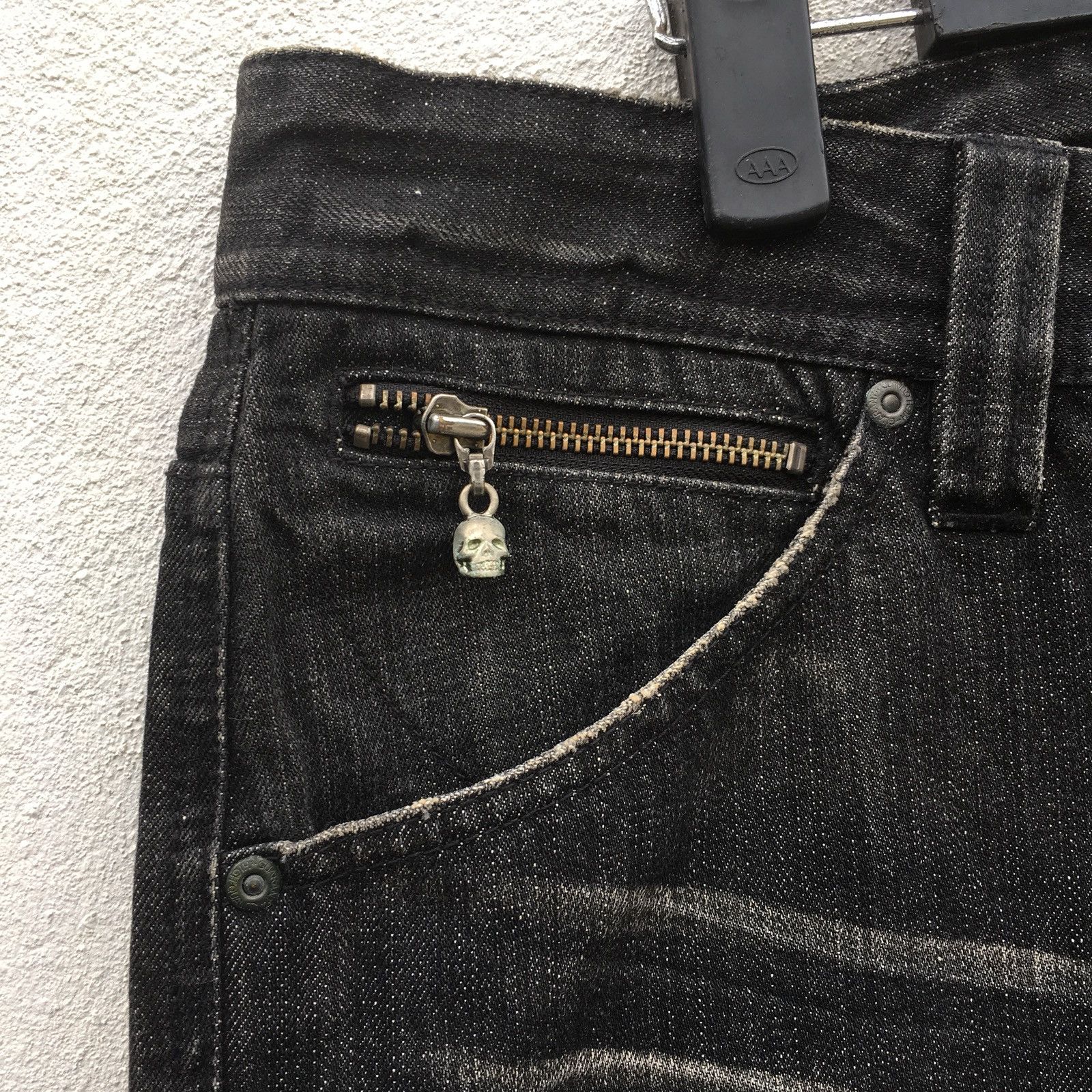 Japanese Brand Rattle Trap Sample Distressed Patchwork Denim Size US 33 - 9 Thumbnail