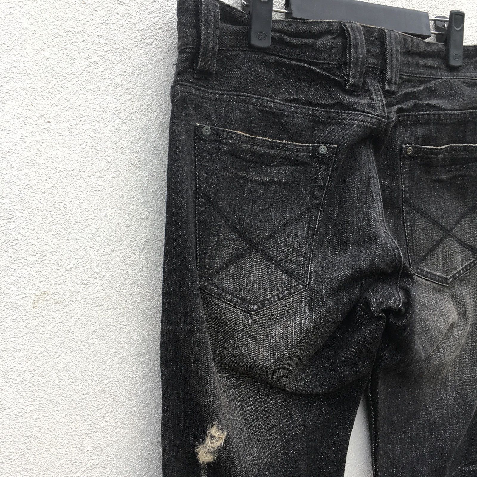 Japanese Brand Rattle Trap Sample Distressed Patchwork Denim Size US 33 - 4 Thumbnail