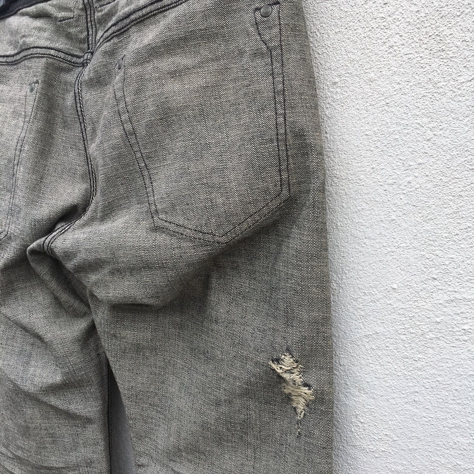 Japanese Brand Rattle Trap Sample Distressed Patchwork Denim Size US 33 - 7 Thumbnail