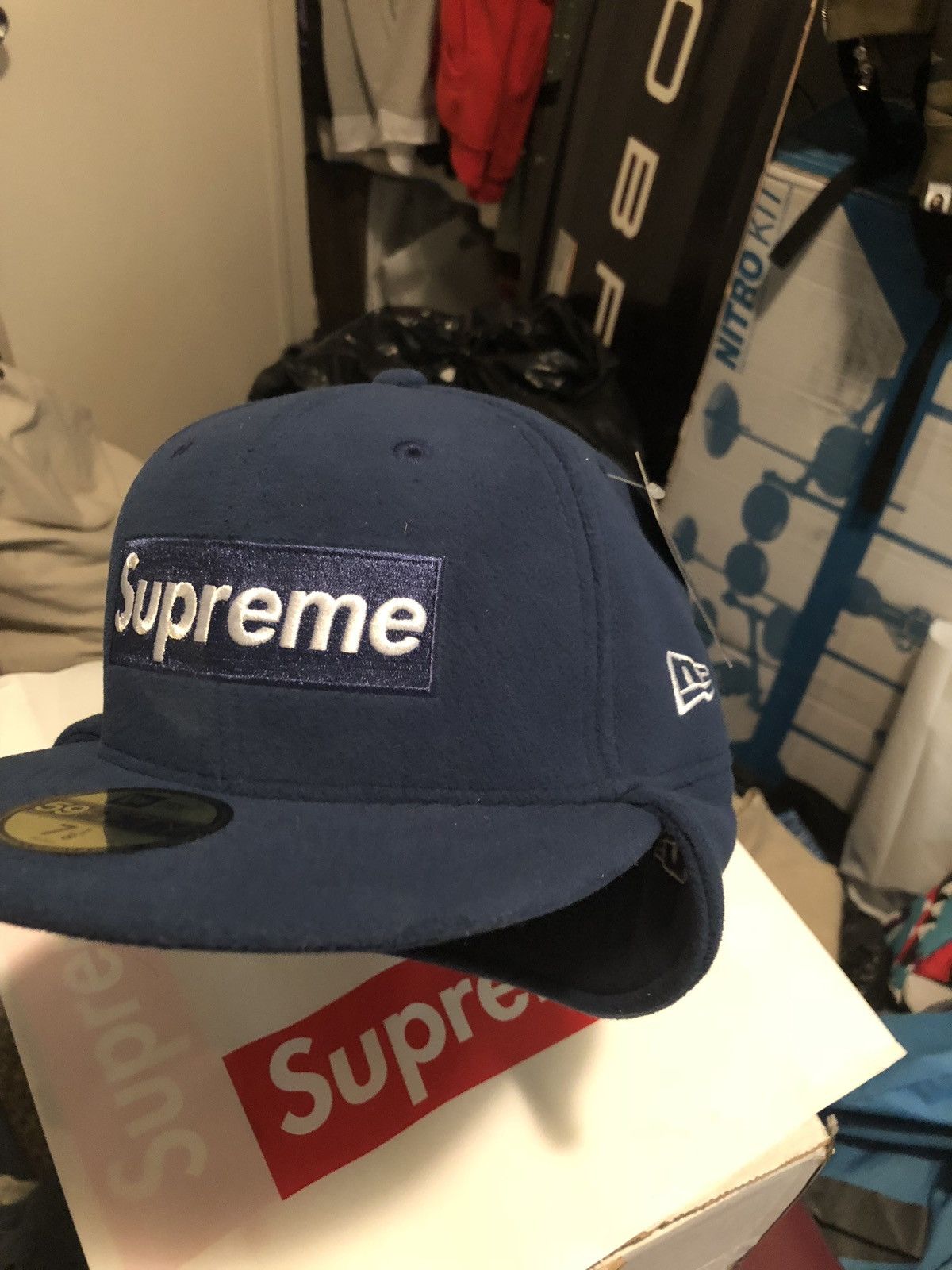 New Era Supreme Polartec Ear Flap Hat | Grailed